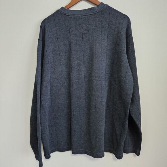 Columbia Men's Sweater Sz M Dark Gray Long Sleeve V-Neck Ribbed Pullover EUC - Picture 2 of 8